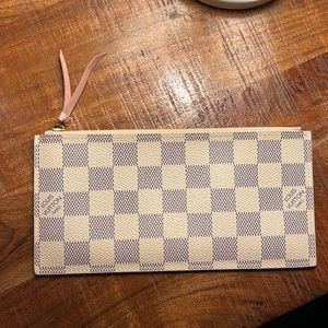 Damier azur Felicie chain wallet zippered insert